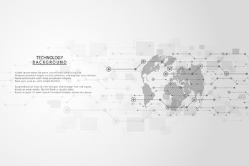 Abstract technology background Hi-tech communication concept futuristic digital innovation background for global web, connection, science. Vector illustration