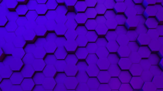 Hexagons background abstract science design motion graphic