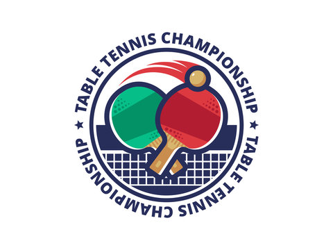 Table tennis, ping pong championship vector emblem, logo design Stock  Vector | Adobe Stock
