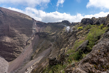 vesuv mountain crater view, neapel, italy