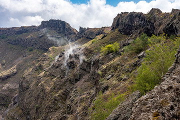 vesuv mountain crater view, neapel, italy