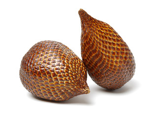 Salak or snake fruit on white background