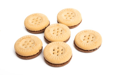 double chocolate chip cookie isolated