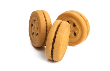 double chocolate chip cookie isolated