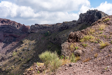 vesuv mountain crater view, neapel, italy