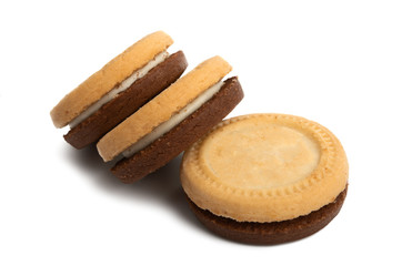 double chocolate chip cookie isolated