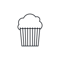 cupcake celebration party line design icon