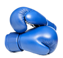 Pair of boxing gloves on white background