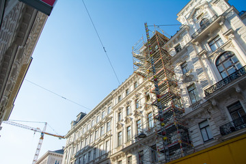 view of modern building under construction