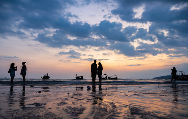 Sunset in Ao Nang Krabi province