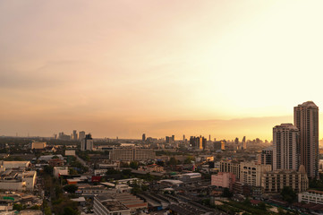 Naklejka na ściany i meble sunrise over the city