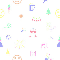 happy seamless pattern background icon.
