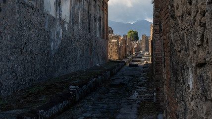 Fototapeta na wymiar ruins of Pompeji city near neapel, italy