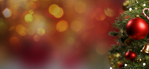 Christmas background with ornament and light atmosphere