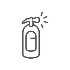 extinguisher protection safety line icon