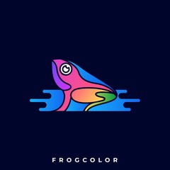 Frog Illustration Vector Design Template