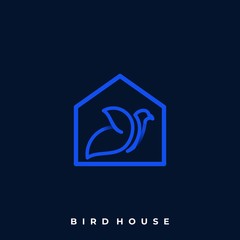 Bird Line Illustration Vector Template