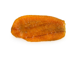 Close up baked bananas with honey isolate on white background with clipping path 