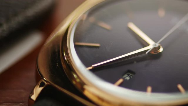 Close up shot of watch, Time is running