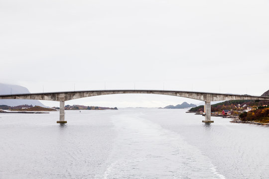 Torvik Bridge.  A bridge close to the village of Torvik, Norway.  Torvik is a small village on the island of Leinoya.