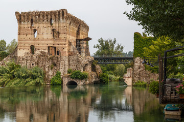 Medieval fortifications of Borghetto town, Italy