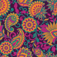 Poster Floral seamless paisley pattern © antalogiya