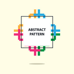 Obraz premium Geometric abstract colorful pattern social media post content vector isolated