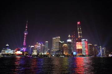 Fototapeta na wymiar 中国の上海にある外灘から見た浦東の風景