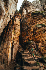 The Prachov Rocks - beautiful sandstone area in Bohemian Paradise, Czech Republic