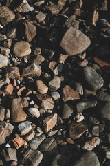 Detail background pattern shot of the rocky coast of Yamba, New South Wales. 