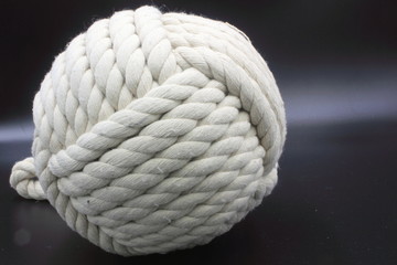 monkey fist rope ball abstract background	