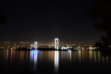 Fototapeta na wymiar お台場 レインボーブリッジ 夜景(Odaiba Rainbow Bridge)