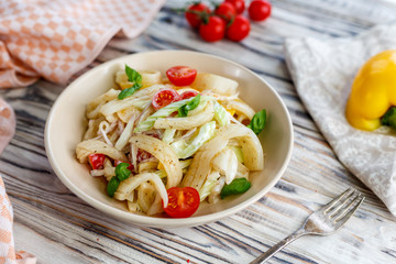 vegetable salad with cabbage and onions