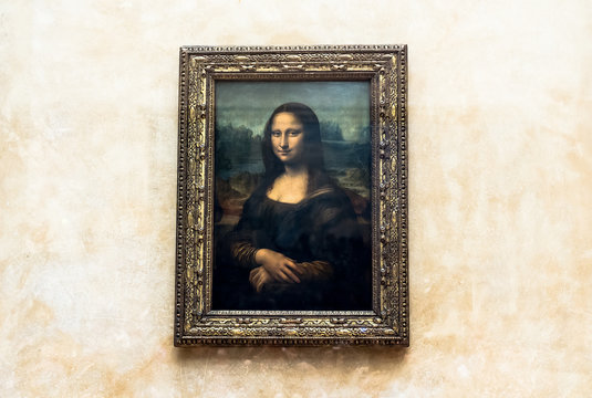 Mona Lisa by the Italian artist Leonardo da Vinci at the Louvre Museum, April 15, 2015 in Paris, France.