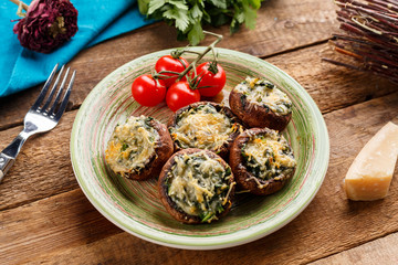 stuffed mushrooms with cheese