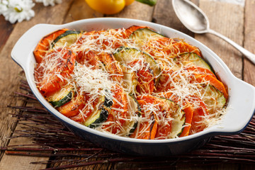 vegetable ratatouille with parmesan