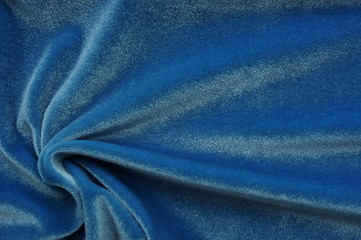 velvet texture blue color background, expensive luxury fabric,  wallpaper. copy space