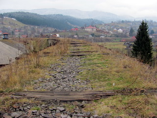Remains of an abandoned railway