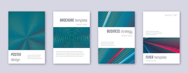 Fototapeta premium Minimalistic brochure design template set. Red abs