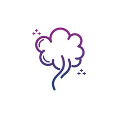 blows steam cloud smoke gradient