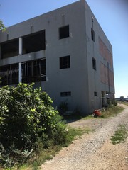 abandoned building by sea