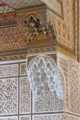Obraz premium Details of the El Bahia Palace in Marrakesh, Morocco