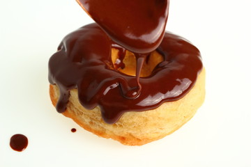 Donut with chocolate glaze