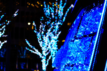 クリスマスイルミネーション　イルミネーション　日比谷　東京　日本　風景　夜景　クリスマス　冬　季節