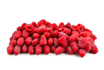 Raspberry as a background, top view.