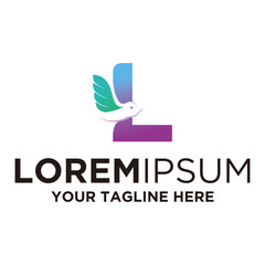 Letter l with Birds Logo