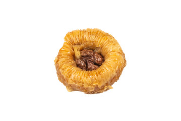 Tasty baklava isolated on white background.