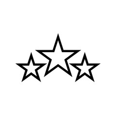 stars five pointed line style icon