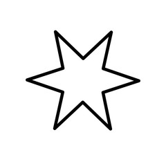 star six pointed line style icon