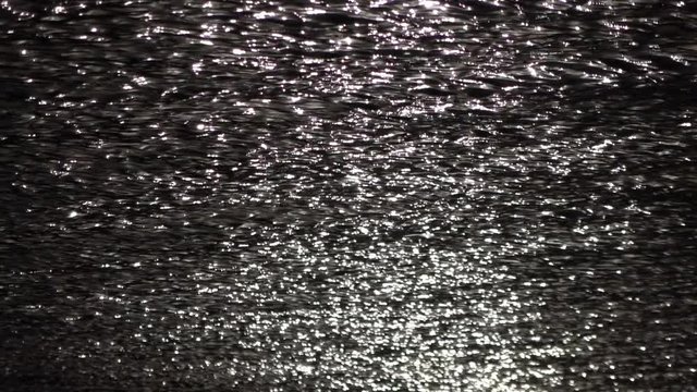 Slow motion of fluent ripple on dark water surface. Amazing meditative background for excellent intro in hypnotic style. Liquid metal mirror with natural pattern.